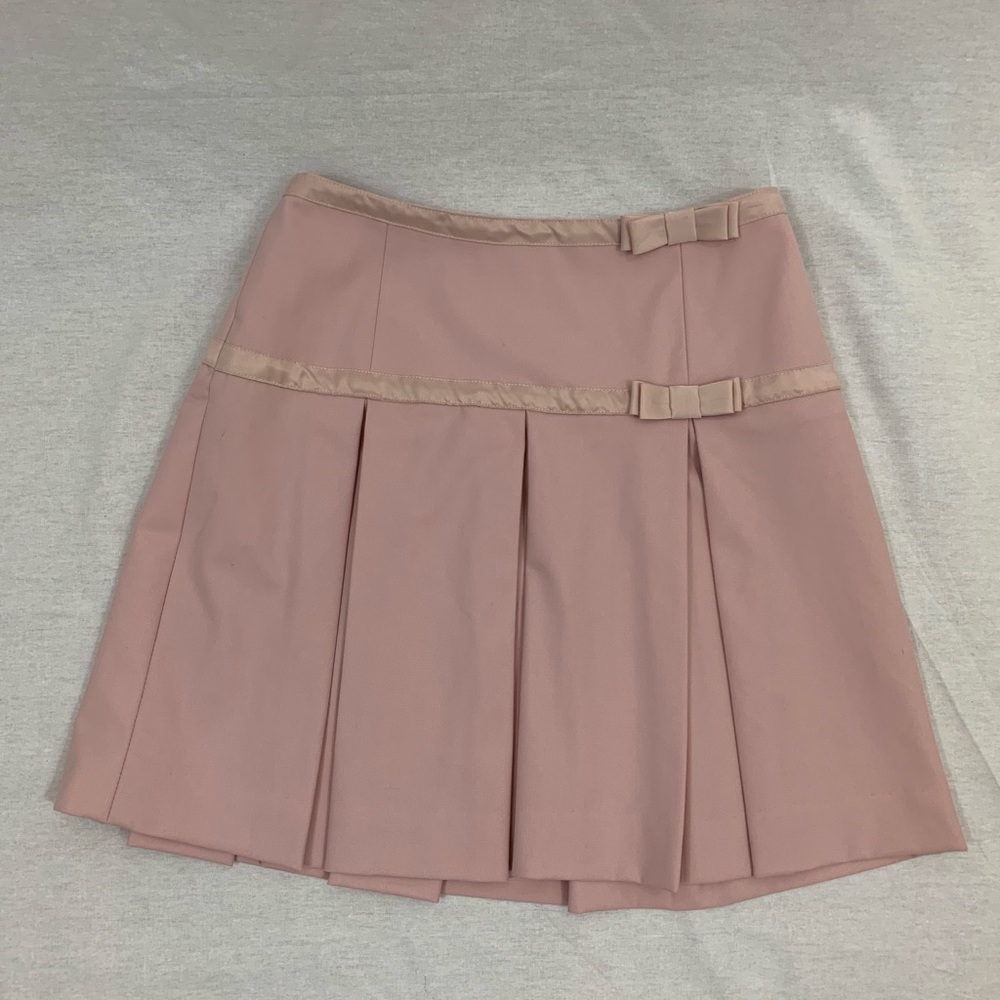 INC: Pink Plaid Bow Skirt